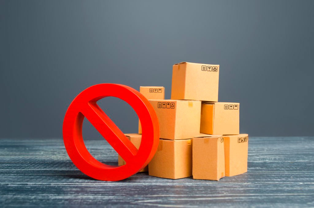 reas com restrio de entrega